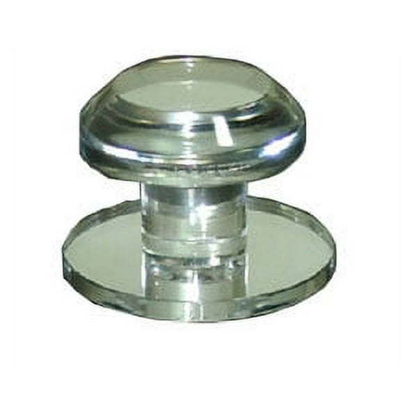 Clear Acrylic Stick-On Beveled Face Mirror Round Knob