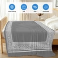 thumbnail image 4 of Grey Geometric Cooling Blanket,Lightweight Breathable Summer Throw Blanket with Double Sided Cold Effect,Bohemia Tribal Farm Tribal Patterned Picnic Blankets Bed Sheet for Hot Sleepers 50"x60", 4 of 8