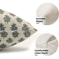 thumbnail image 3 of Brown Blue Floral Pillow Covers 12x20 Set of 2 Spring Flower Leaves Print Decorative Lumbar Throw Pillow Cases Outdoor Farmhouse Decoration for Sofa Couch Bed, 3 of 6
