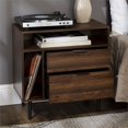 thumbnail image 4 of Lincoln Ensemble de Tables de Chevet de Chambre Moderne en Noyer Foncé, 4 of 10