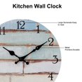 thumbnail image 6 of Bobasndm Wall Clock 10 Inch Rustic Wood Wall Clocks Battery Operated No Tick Clock Decorative for Kitchen Living Room Bathroom Farmhouse, 6 of 9