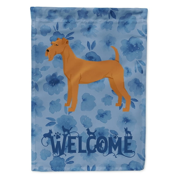 Carolines Treasures CK6250GF Irish Terrier Welcome Flag Garden Size Small multicolor