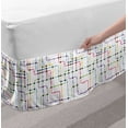 thumbnail image 2 of Ambesonne Multi-color Wrap Around Gathered Microfiber Bed Skirt, Queen, 2 of 2