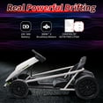 thumbnail image 5 of Geetinfly Go Kart for Kids,24V Battery 300WX2 Motors Pedal On Foot Go Cart,8MPH High Speed Drifting Car with Slow Start Function,Music,White, 5 of 6