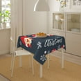 thumbnail image 4 of Wukai Three Cute Christmas Gnomes Waterproof Tablecloth for Kitchen Dining, Fits Square Tables for 2-4 Seats -54"x54", 4 of 7
