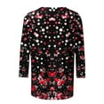 thumbnail image 5 of CYMMPU Tunic Tops 3/4 Sleeve Loose Fit Spring Tops Floral Pattern Crew Neck Fall Trendy Shirts Blouses for Women Dressy Casual Lightweight Basic Tees Multicolor XXL, 5 of 5