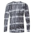 thumbnail image 3 of Kukoosong Men's T-Shirts Casual Tie-Dye Print Long Sleeve Tops Athletic Wear Graphic Pullover Top, 3 of 5