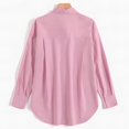 thumbnail image 7 of HOWPAY Dress Shirts for Women Long Sleeve Button down Solid Color Collared Business Blouses Classic Lightweight Casual Office Fall Clothes Pink L, 7 of 7