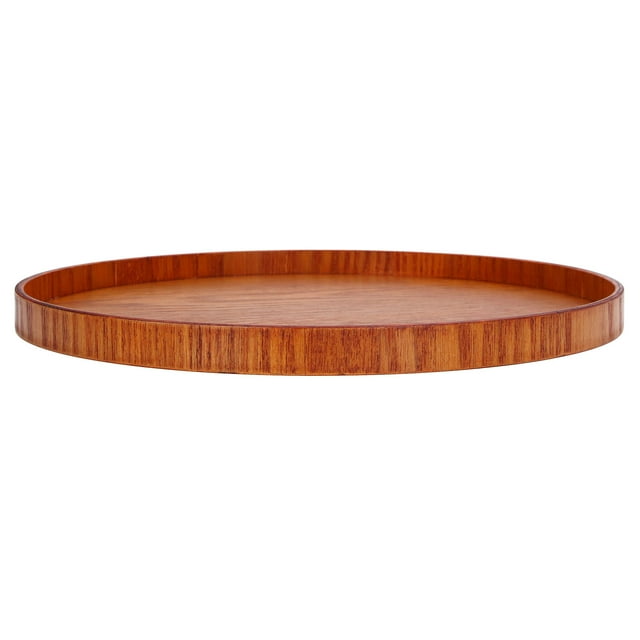 Serving Tray, Wood Serving Tray Stable Structure Wide Application Glossy For Dinner For Lunch For Breakfast 21cm,24cm,27cm,30cm