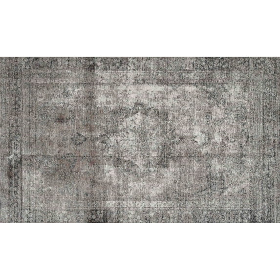Ahgly Company Machine Washable Indoor Rectangle Traditional Dark Goldray Area Rugs, 8' x 12'