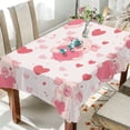 thumbnail image 4 of 60x108 Inch Tablecloth Polyester Square Tablecloth for Home Kitchen Dinner Decor Pink Cute Pigs, 4 of 9