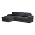 thumbnail image 2 of Baxton Studio Nevin Dark Grey Sectional Sofa with Left Facing Chaise, 2 of 6