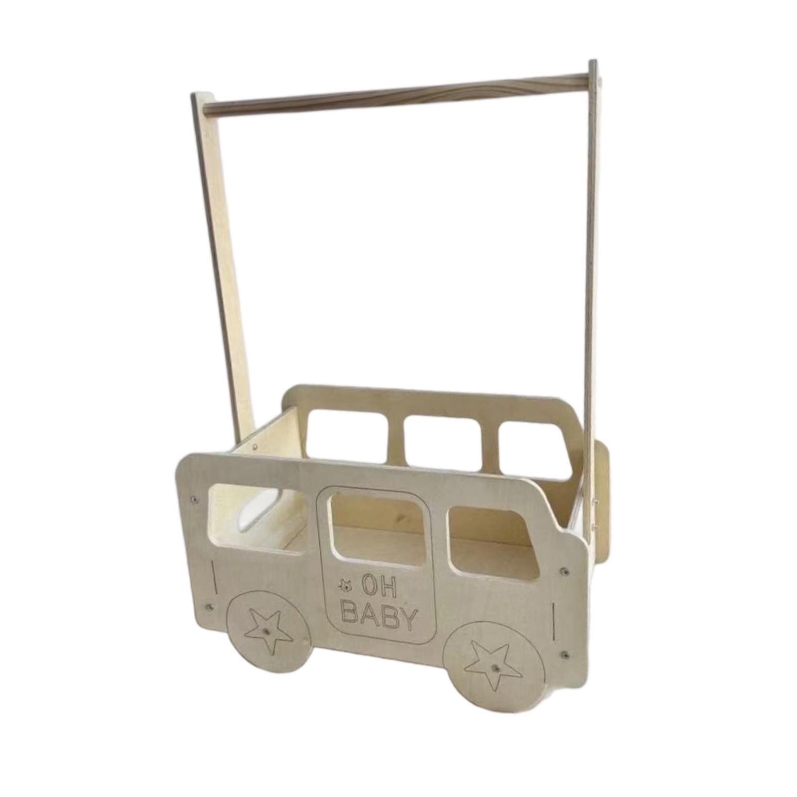 CarpNettore Pet Clothes Rack Pet Hanger Wood Display Stand Baby Shower Basket Compact Stable
