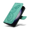 thumbnail image 5 of for Samsung Galaxy S25 Case Wallet for Women, Flip Folio Cover with Butterfly Pattern PU Leather Stand Card Holder Slots Wrist Strap Protective Phone Case for Samsung Galaxy S25, Green, 5 of 9