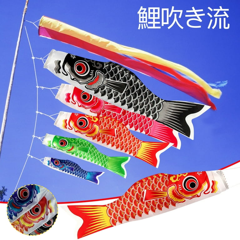Pompotops Japanese Carp-Windsock Streamer Fish Flag Kite Home Outdoors  Hanging Decoration