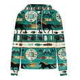 thumbnail image 4 of Hilzaten Womens Hoodies Casual Long Sleeve Drawstring Print Loosse Kangaroo Pocket Womens Pullover Sweatshirt, 4 of 5