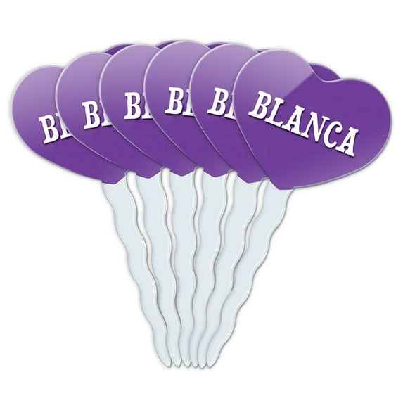 Blanca Heart Love Cupcake Picks Toppers - Set of 6