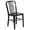 Black, variant on Bowery Hill 18.5" Modern Metal Indoor-Outdoor Dining Chair in White