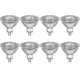 thumbnail image 1 of Paquete de 8 bombillas halógenas LIUYMXG MR16 35W 12V regulables Blanco cálido 2800K, 1 of 4