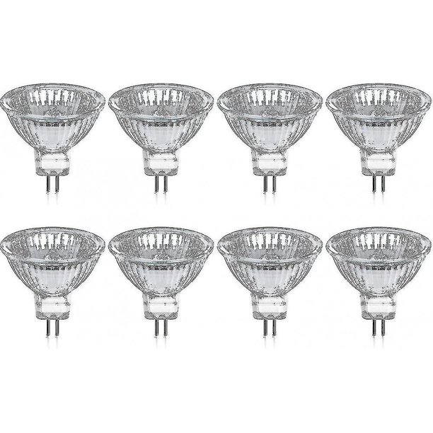 Paquete de 8 bombillas halógenas LIUYMXG MR16 35W 12V regulables Blanco cálido 2800K