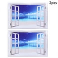 thumbnail image 1 of Autocollant Mural, 2pcs Bleu Eau de Mer et Autocollant Mural Maison Décoration Solide Performance, 1 of 8