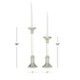 thumbnail image 4 of DecMode 2 Candle Silver Aluminum Candle Holder, Set of 2, 4 of 9
