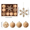 thumbnail image 3 of Dreisshy Christmas Balls Ornaments for Christmas Tree 10Pcs, Flocked Christmas Bulb Ornaments Set - Decorative Hanging Baubles, Shatterproof Christmas Decorations, Khaki, 3 of 7