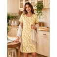 thumbnail image 6 of DAKIMOE Nightgowns for Women Soft Short Sleeve Night Shirts Womens Print Sleep Shirts Loose Comfy Pajamas Sleepwear, 6 of 7
