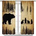 thumbnail image 3 of Red Wine Kitchen Curtains, Glasses of Red and White Wine Theme Window Treamtents for Bedroom, Farmhouse Rural Wine Cheese Drape 2 Panel Sets,42x63 Inch, 3 of 5