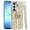 Gold, variant on XPM for Samsung Galaxy A17 5G Phone Case, Diamonds 3D Butterfly Floral Design Bling Sparkly Glitter Hybrid Metal Fashion with Ring Stand Cover for Samsung A17 5G (Gold)