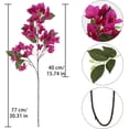 thumbnail image 2 of Purple Bougainvillea Artificial Flowers 3.3Silk Bougainvillea Artificial Stems Silk Flowers Faux Bougainvillea for Wedding Centerpieces Home Garden DIY Decor(Purple), 2 of 2