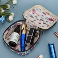 thumbnail image 4 of Bolso pequeño y bonito para cosméticos, impermeable, lápiz labial, servilletas sanitarias, organizador, monedero (floral), 4 of 11