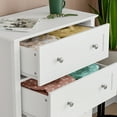 thumbnail image 7 of Homfa White Dresser with 4 Drawers, Wood Nightstand Chest of Drawers for Bedroom Living Room, 7 of 7