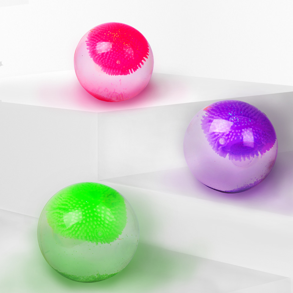 Toymendous Light up Water Balls, 3 pack Bounce Balls, Collectible Toy for Children Ages 3+