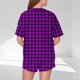 thumbnail image 4 of Pijama informal holgado con estampado de cuello redondo y manga corta para mujer, de poliéster, 4 of 5