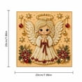 thumbnail image 2 of Festive Motif DIY 5D Diamond Art Kit Christmas Holiday Pearl Mosaic Crafting Set for Indoor Home Wall Decoration, 8 Inch, 2 of 4