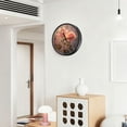 thumbnail image 6 of Voice Activated Clock with Glow Light 12 Inch Large Silent Wall Clock Battery Operated for Home Decor Two Pink Roses, 6 of 8