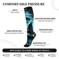 thumbnail image 2 of Pofeuu Blue Full Moon Wolf Print Compression Socks for Women & Men Circulation - Best Support for Nurses,Running,Athletic,Sports, 2 of 7