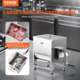 thumbnail image 2 of VEVOR Manual Meat Mixer 10L Tank Mixing Max 10LB for Meat Sausage Mixer Machine Silver, 2 of 9
