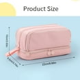 thumbnail image 3 of Haidf Large Capacity Pencil Case, Multifunctional Pencil Pouch with Compartments and Handle, Soft Pencil Bag for Stationery Storage, Big Marker Pouch, Portable Makeup Bag, Classroom Supplies, Black, 3 of 5