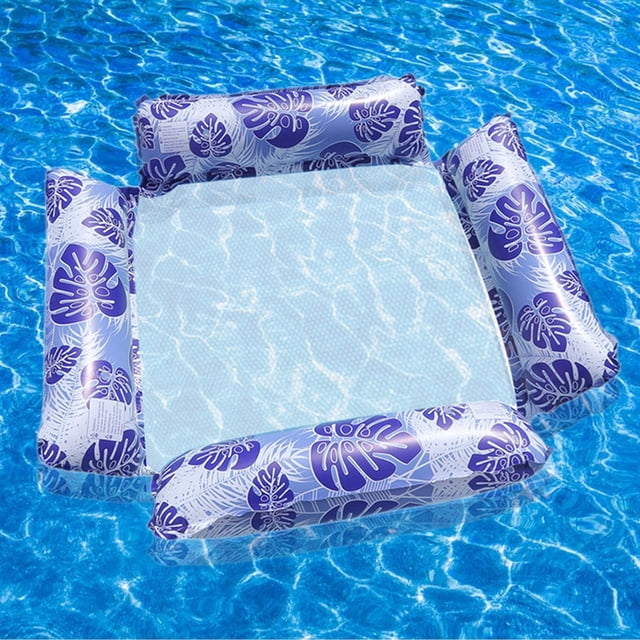 Flotador inflable para piscina, hamaca a portátil para playa, piscina, oscuro
