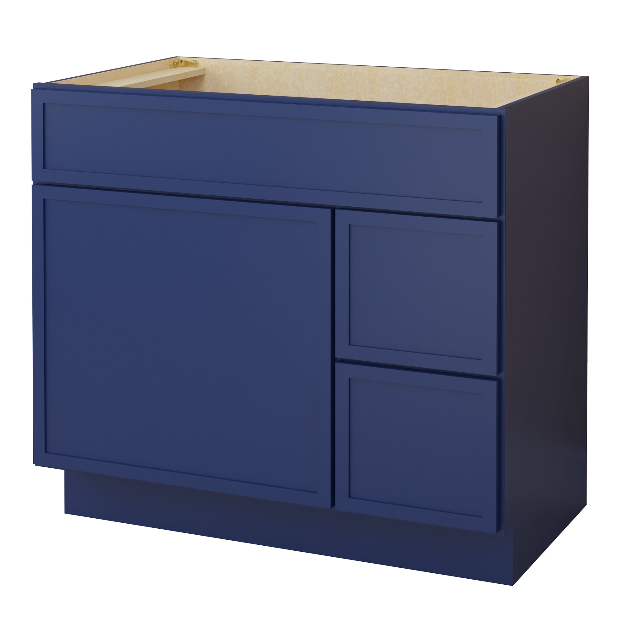 Vanity Art 36" W Birch Plywood Freestanding Single Base 2 Drawers Storage Cabinet with Soft Close Door