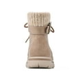 thumbnail image 3 of CLIFFS BY WHITE MOUNTAIN Womens Beige Buckle Accent Lace Comfort Removable Insole Zipper Accent Hearty Round Toe Wedge Zip-Up Booties 8 M, 3 of 4