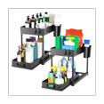thumbnail image 5 of Kitchen Organizer Table Top Double-Layer Pull-Out Shelf Cabinet Pull-Out Sink Rack, 5 of 5