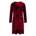thumbnail image 3 of Women's Sparkly Sequin Velvet Dresses Long Sleeve V Neck Midi Dress Prom Party Cocktail Dress, 3 of 5
