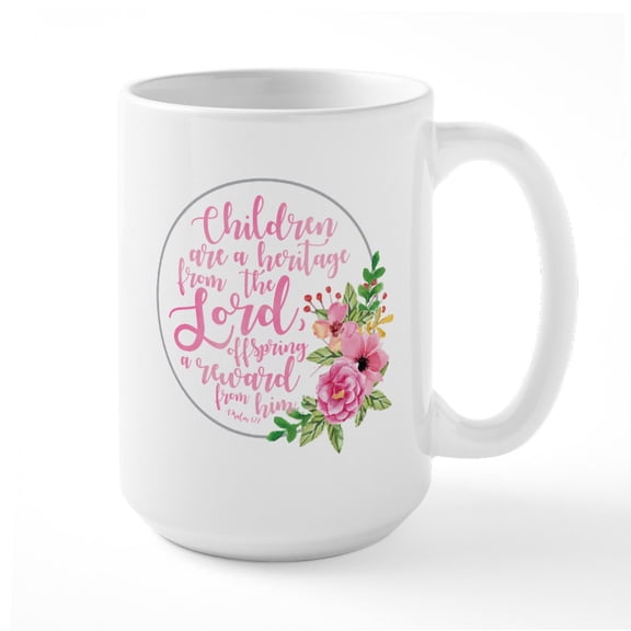 CafePress - Children Heritage Large Mug - 15 oz Ceramic Large White Novelty Mug