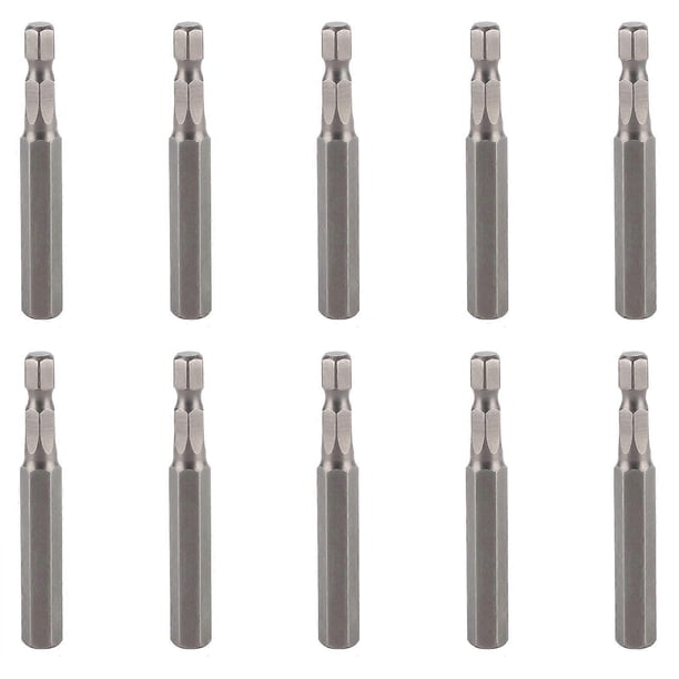 10Pcs Screwdriver Bit Electric 8mm Hex Strong Magnetic Hardened Hardware Hand Tool S1/4 65mm