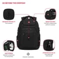 thumbnail image 5 of SWISSGEAR Stride ScanSmart Laptop Backpack, 17" Padded Compartment, Travel & Everyday Use, Black, 5 of 11