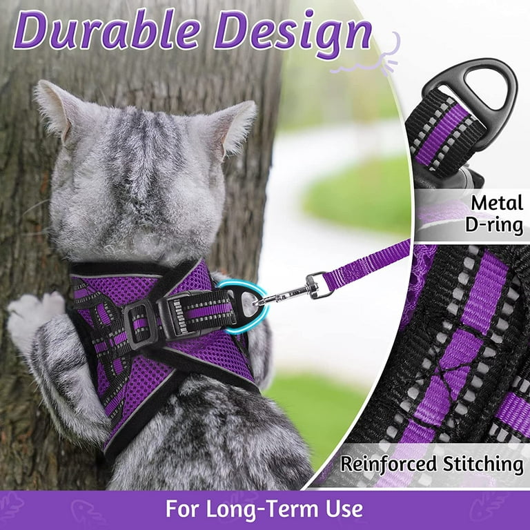Rabbitgoo Cat Harness and Leash Combo, Adjustable with Reflective