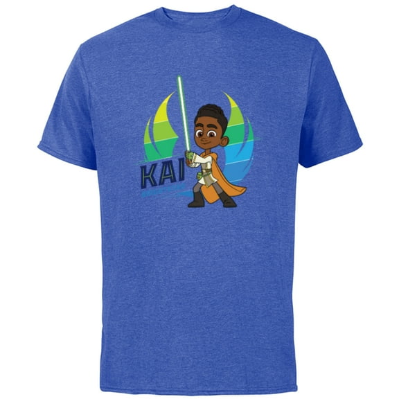 Star Wars Young Jedi Adventures Kai Brightstar & Lightsaber - Short Sleeve Cotton T-Shirt for Adults - Customized-Royal Heather